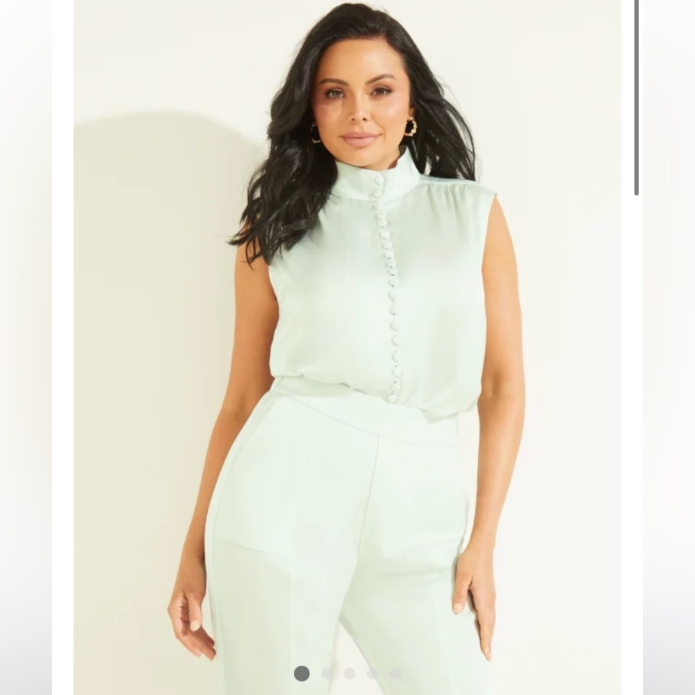 Marciano Sleeveless Mint Blouse - Size M